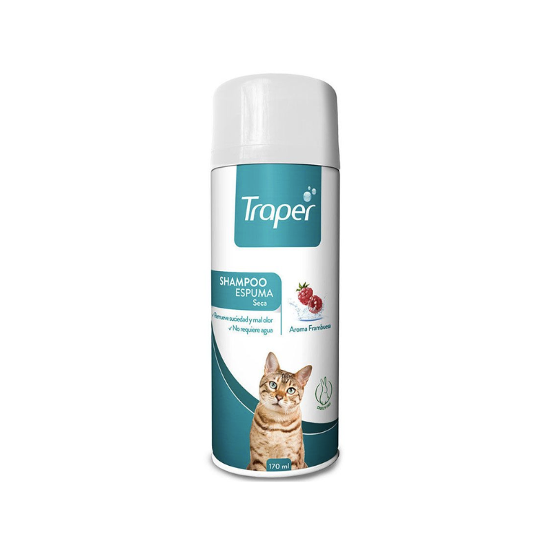 11_ba1f2439-35fd-4f55-bd33-92fd83d53a9f Shampoo en espuma seca Traper para gato - Imagen 1
