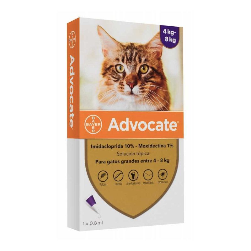 12_18a89081-392f-4b4e-aa4b-e50a4fd34c5f Advocate antiparasitario gatos de 4 a 8 Kg. - Imagen 1