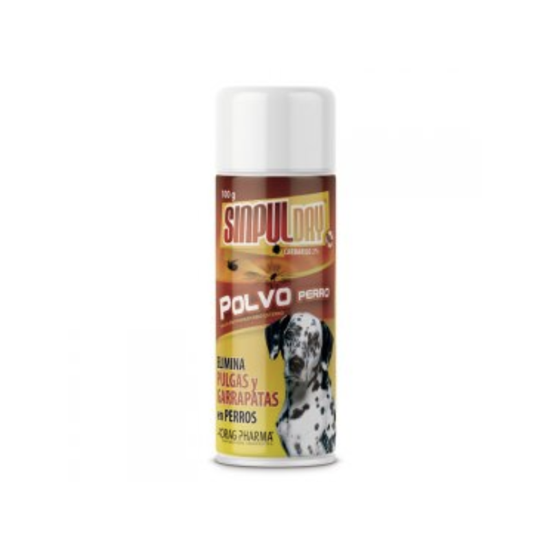 12_768e3407-740a-40fe-ac3b-fcf952c60c69 Sinpul dry polvo tópico antiparasitario para perros - 100 gr. - Imagen 1