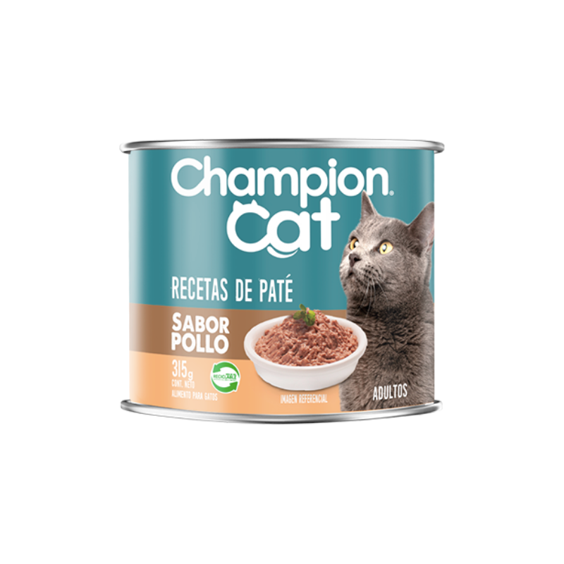 16_bd312b1d-2cf3-4745-9b9c-3911d309e00c Lata Champion Cat Recetas de Paté - Pollo (315 gr.) - Imagen 1