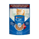 Pouch Cat Chow - Gatos Esterilizados/Castrados - Sabor Carne (85 gr.)