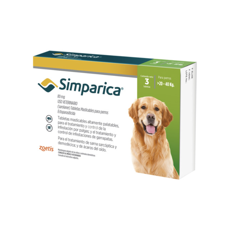 17_3f653191-3fd1-401f-a7ed-b420ba6a92e7 Simparica antiparasitario perros de 20 a 40 Kg. (3 comp) - Imagen 1