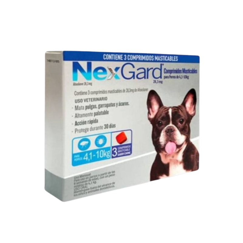 19_6c866c18-1e2c-4fcf-a7a8-633e67f1979e Nexgard antiparasitario para perros 4 a 10 kilos (3 comp.) - Imagen 1