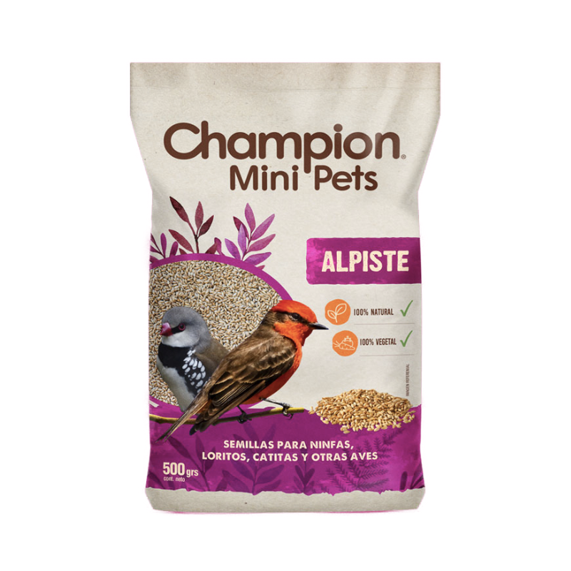 20_e7230cb8-56da-4967-80d0-c1ca28dac298 Champion mini pets comida aves Alpiste 500 gr. - Imagen 1
