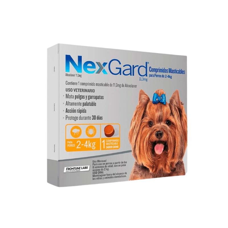 22_1b3a535d-34ef-4f5b-9551-28ae750067a8 Nexgard antiparasitario para perros 2 a 4 kilos (1 comp.) - Imagen 1