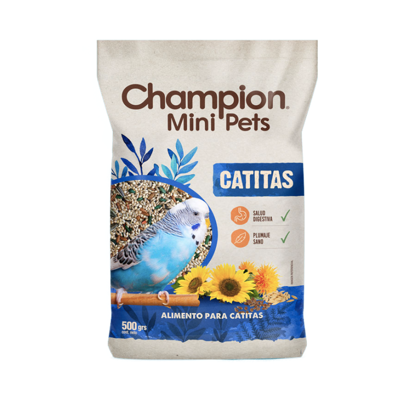 22_a3ef4d0d-41a5-4850-a8ad-e1277a35f7b5 Champion Mini Pets comida Catitas 500 gr. - Imagen 1