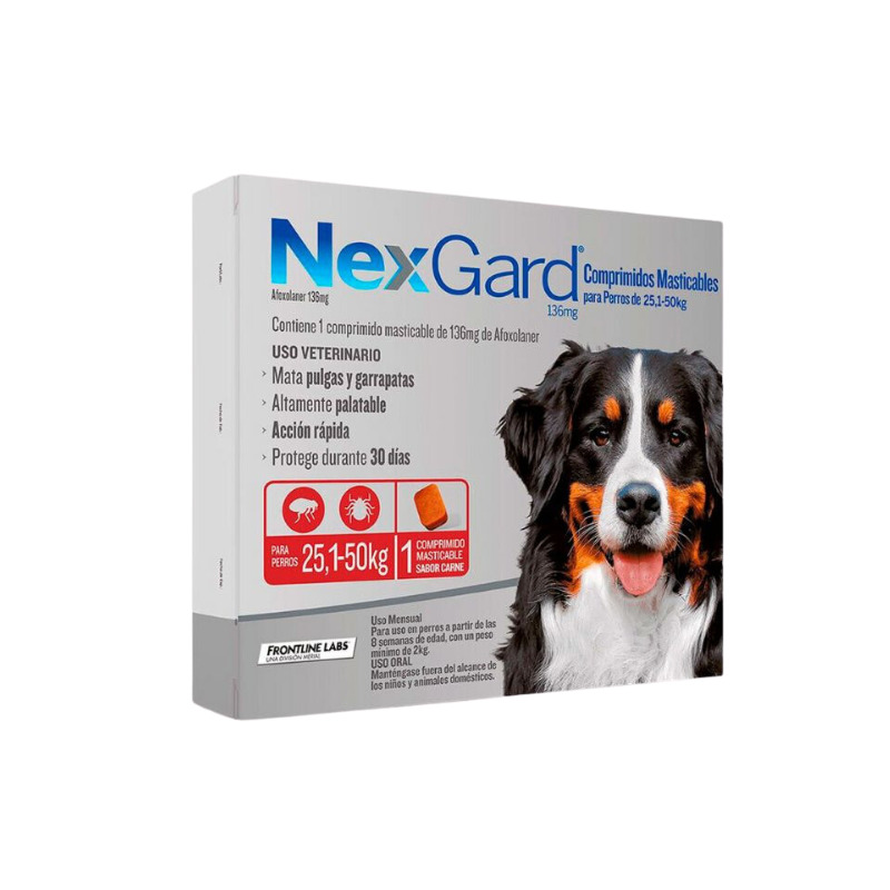 24_1cd9bef9-a567-4cc4-a831-689aafa69ad5 Nexgard antiparasitario para perros 25 a 50 kilos (1 comp.) - Imagen 1