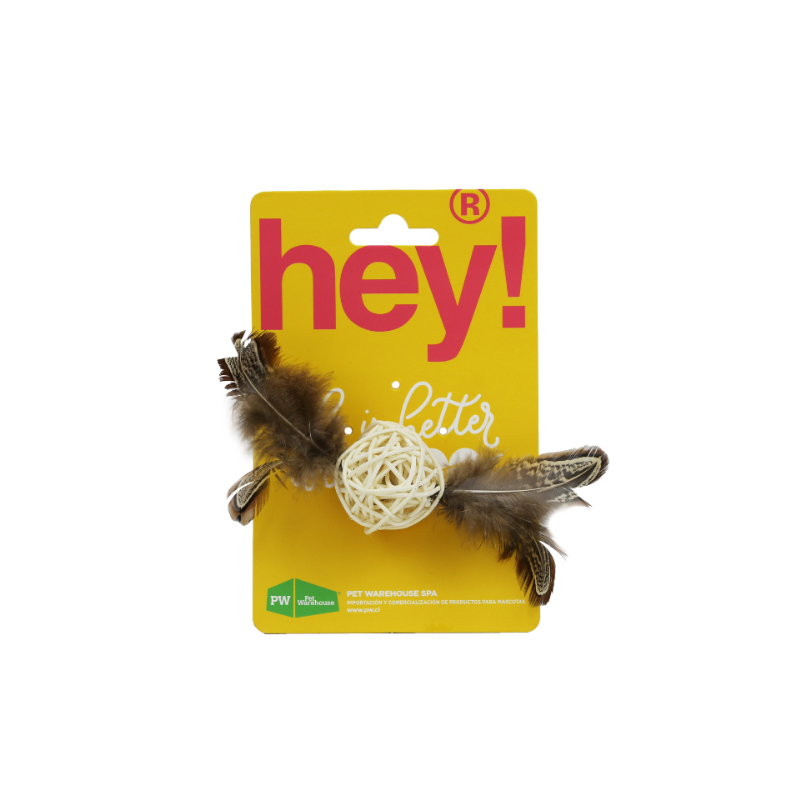 42_b2f83301-129d-40a6-8067-48f14b9b2e4e Juguete para gatos HEY! Plumas con ratán y cascabel - Imagen 1