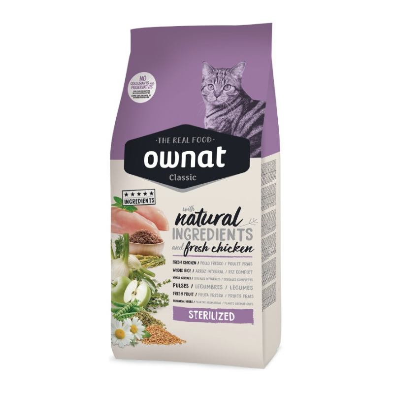 52_9b2002ee-b60d-42c8-aeab-b826ad033dfc Ownat Classic comida para Gato Esterilizado 4 Kg. - Imagen 1