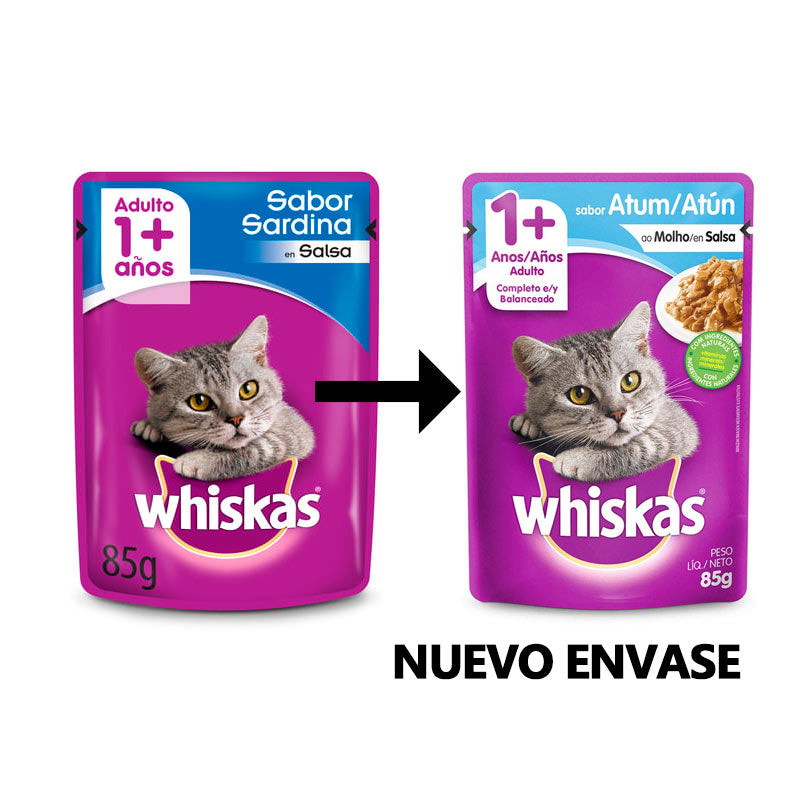 Pack 12 sobres Whiskas - Sabor Atún - Imagen 2