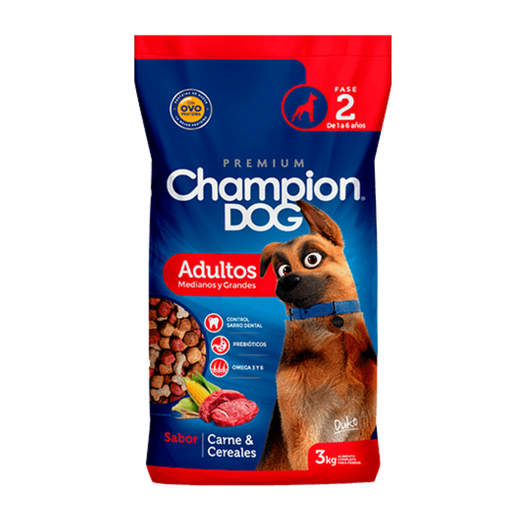 8_1f73ec2a-6962-4192-9ca5-f15f6fa9ad33 Champion Dog comida Adultos 18 Kg. - Imagen 1