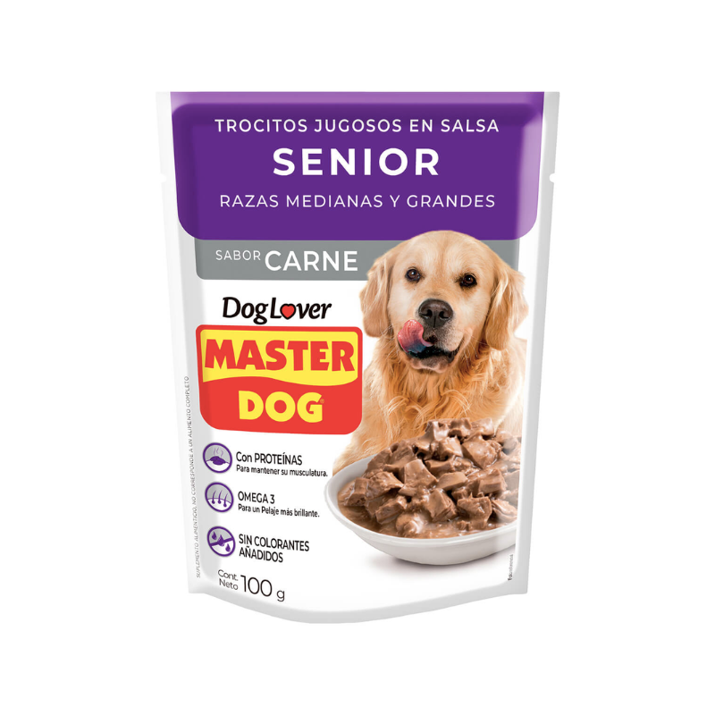 FOTOSFONDOBLANCO_1_2e50869c-c4e4-4040-a930-c4fbbdefc3ba Sobre Master Dog Senior - Carne 100 gr. - Imagen 1