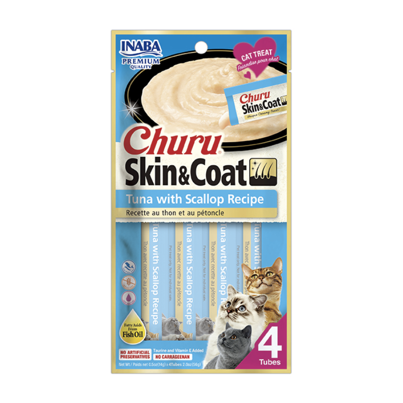 FOTOSFONDOBLANCO_3_3d86f2e6-76cb-414e-a7ed-8bd1e878ae40 Churu gato Skin & Coat - Atún con Ostión - Imagen 1