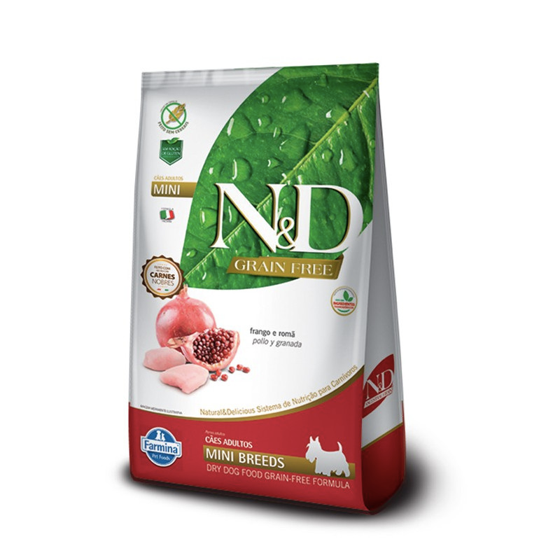 FOTOSSINFONDO_f048a138-2cf8-42e0-b7ca-5de69b23f596 N&D comida perro Adulto Mini - Pollo y granada 2.5 Kg. - Imagen 1