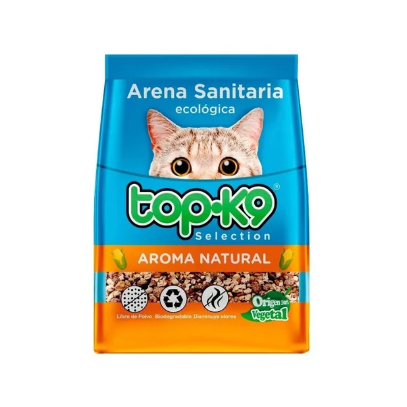 FOTOSSINFONDO_f6abcfb5-1a65-4362-a874-1e5375093e20 Arena sanitaria ecológica TopK9 aroma natural 4 Kg. - Imagen 1