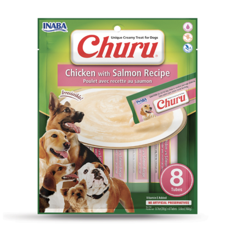 19_1793dc22-ecaf-45a5-94b1-58d30c3d3690 Churu perros - Sabor Pollo con Salmón 8 un. - Imagen 1