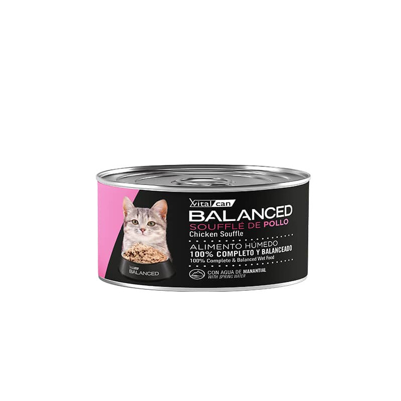 FOTOS SIN FONDO Lata Vitalcan Balanced para Gato Kitten - Soufflé de Pollo 85 gr. - Imagen 1