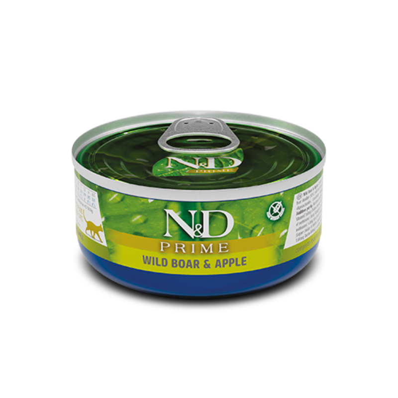 FOTOS SIN FONDO (2) Lata N&D comida gato adulto - Jabalí y manzana 70 gr. - Imagen 1