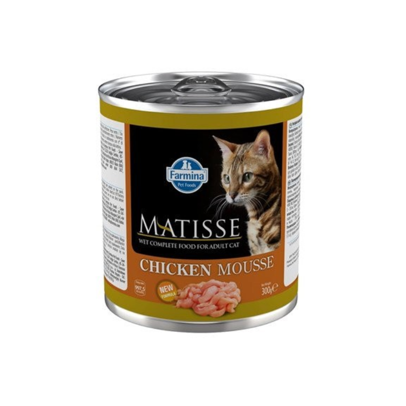 FOTOS SIN FONDO (3) Matisse lata para gato Mousse de pollo 300 gr. - Imagen 1