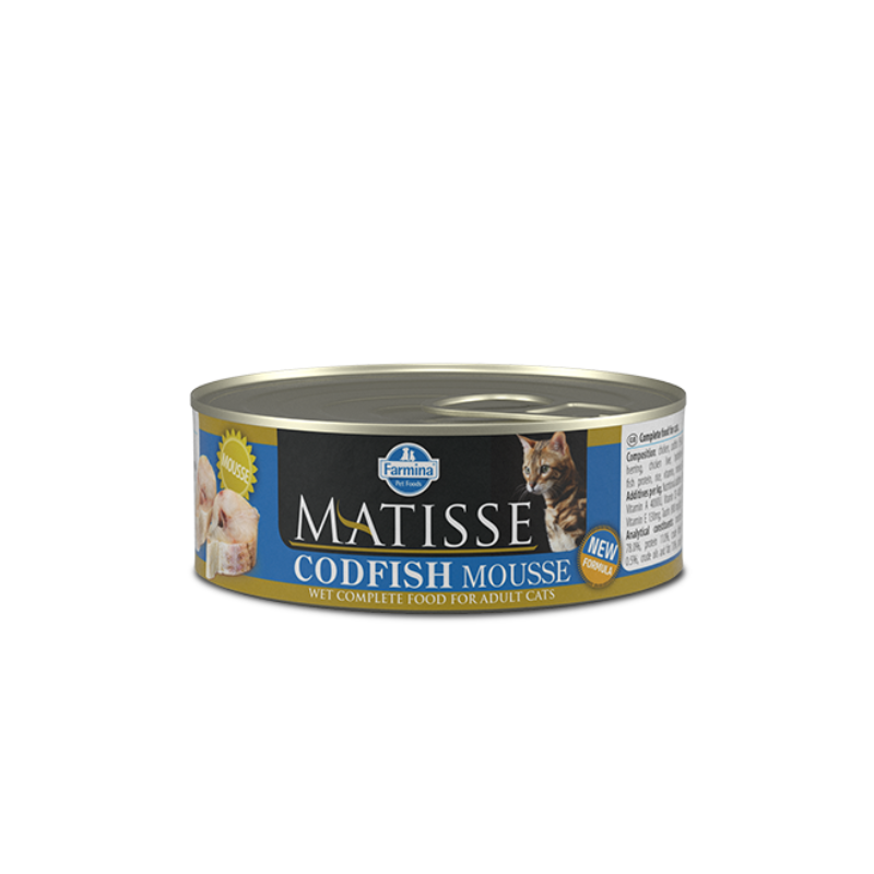 FOTOS SIN FONDO (4) Matisse lata para gato Mousse de pescado 85 gr. - Imagen 1