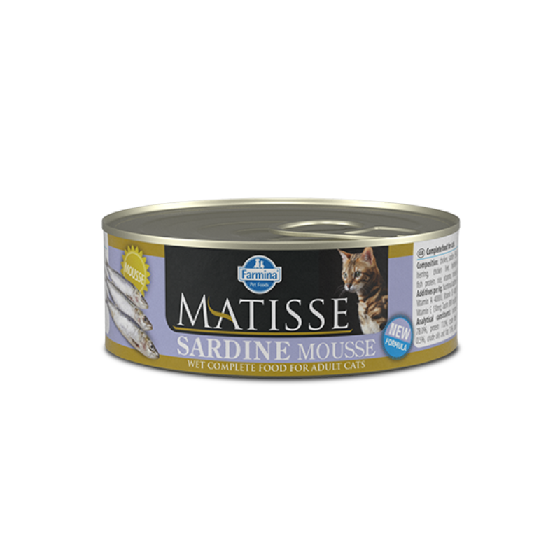 FOTOS SIN FONDO (5) Matisse lata para gato Mousse de Sardina 85 gr. - Imagen 1