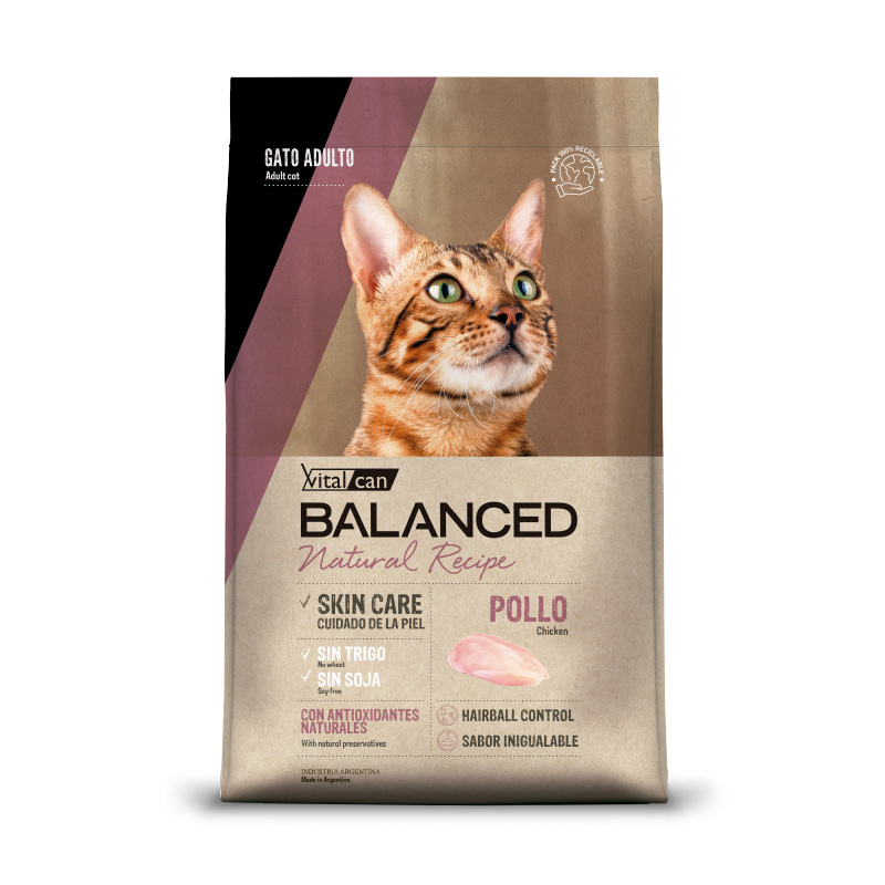 FOTOSSINFONDO_3_73af0d11-aebc-414b-9825-9948a50616b6 VitalCan Balanced Natural Recipe Pollo para gato adulto 3 Kg. - Imagen 1