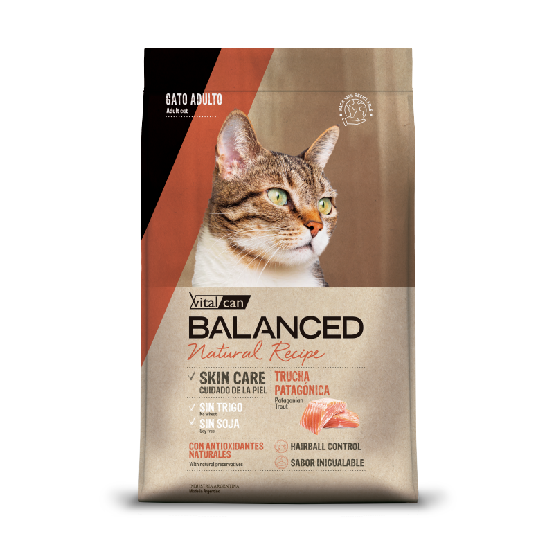 FOTOSSINFONDO_5_358dfc03-34ca-4176-bd92-920bf6d909e4 VitalCan Balanced Natural Recipe Trucha para gato adulto 3 Kg. - Imagen 1