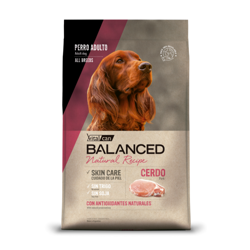 FOTOSSINFONDO_7_17c31ebb-09ed-4bb9-852e-2d60d6ca57c1 VitalCan Balanced Natural Recipe Cerdo para perro adulto 3 Kg. - Imagen 1
