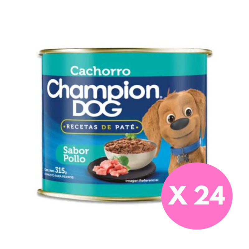 FOTOS SIN FONDO (4) Pack 24 Latas Champion Dog Cachorros Recetas de Paté - Imagen 1