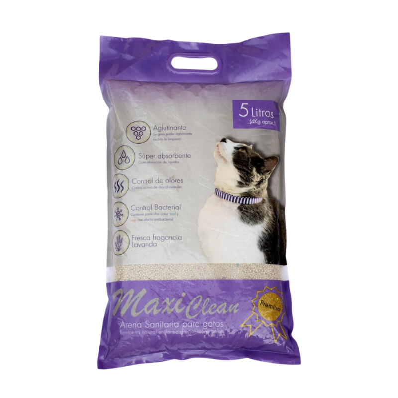 FOTOS SIN FONDO Arena sanitaria Maxi Clean - lavanda 4 Kg. - Imagen 1