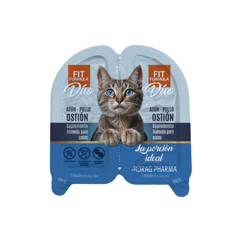 nuevo fit Snack Duo para gato Fit Formula Atún, pollo y ostión 35 gr. - Imagen 1