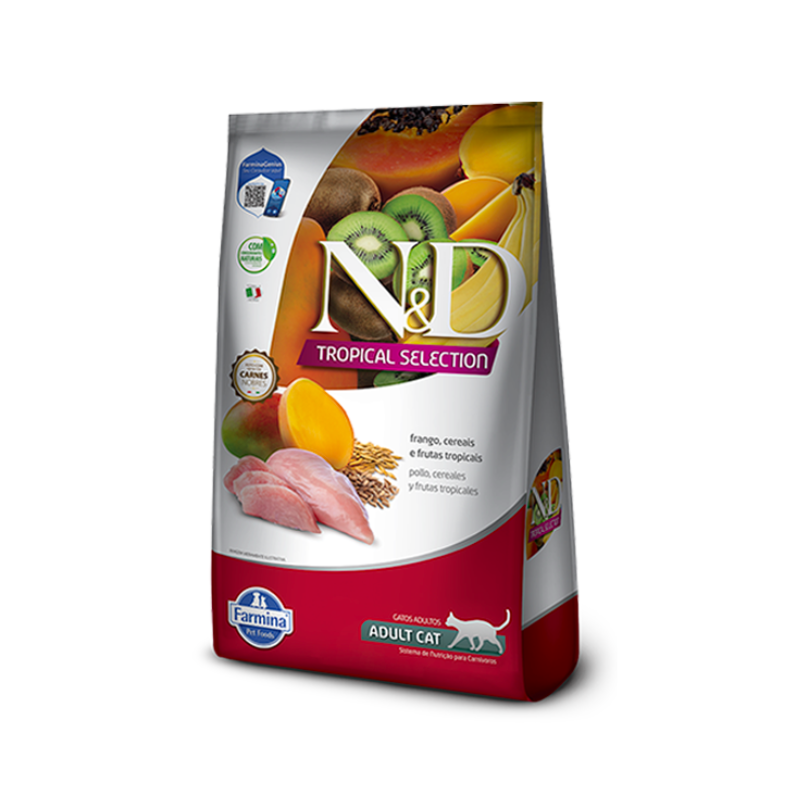 FOTOS SIN FONDO (11) N&D Tropical con pollo comida gato adulto 1.5 Kg - Imagen 1