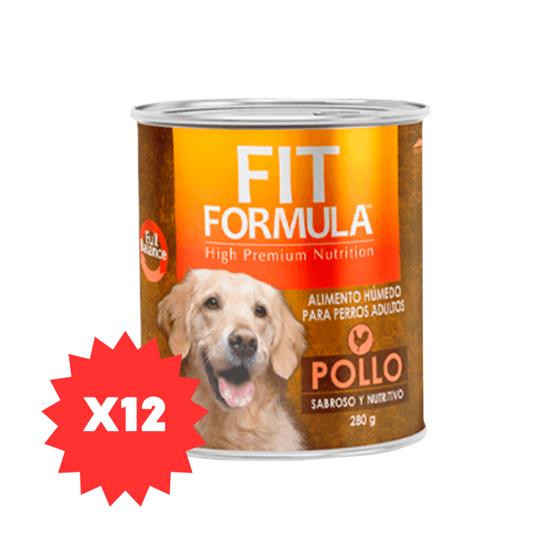 FOTOS SIN FONDO (4) Pack 12 Latas Fit Formula Perro Adulto - Pollo - Imagen 1