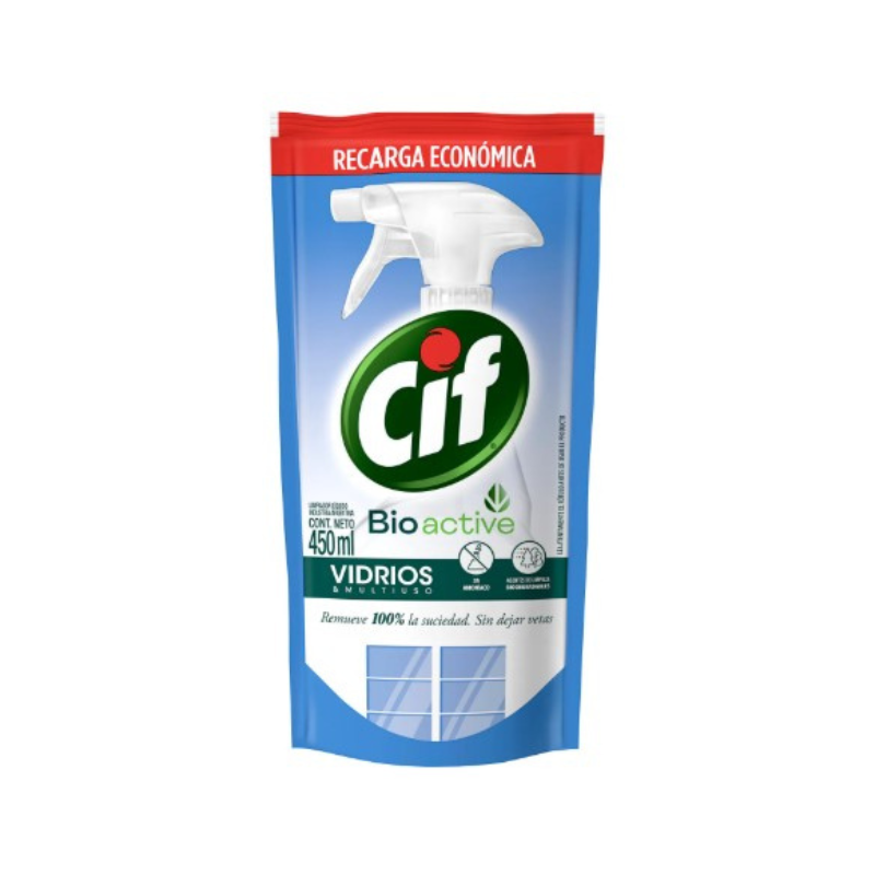 cif vidrios 450 Cif Limpiavidrios y Multiuso Doypack 450ml - Imagen 1