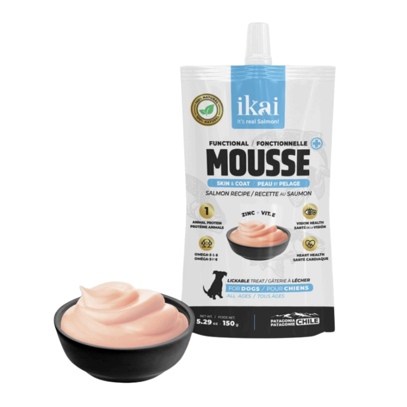 FOTOS SIN FONDO (1) Ikai para Perros Mousse Funcional Piel y Pelaje Salmón 150 gr. - Imagen 1