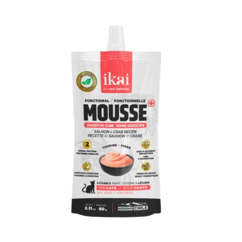 FOTOS SIN FONDO (3) Ikai Mousse funcional para gatos - cuidado digestivo 60 gr. - Imagen 1