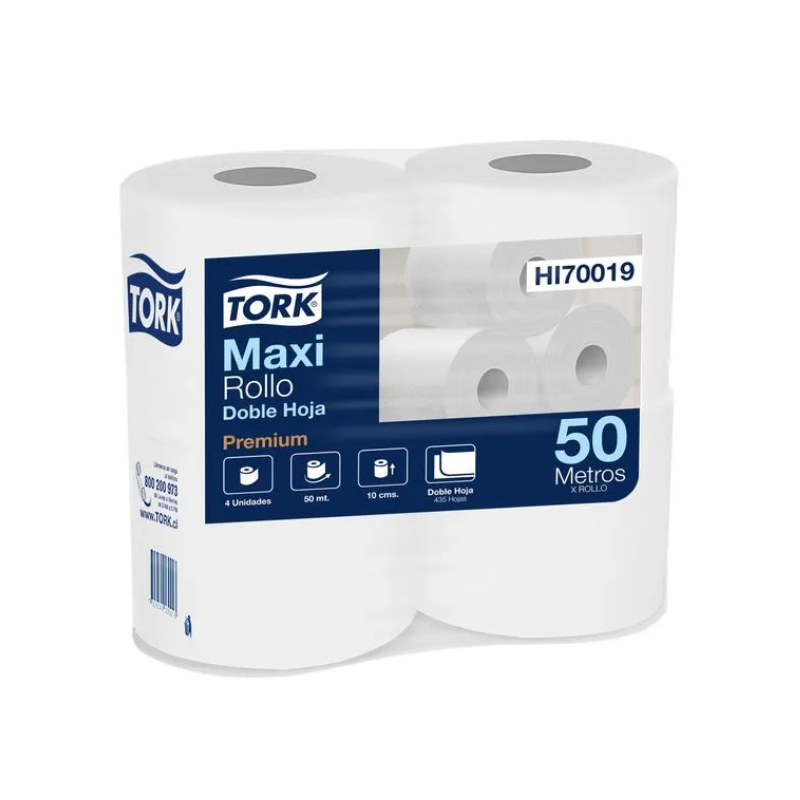FOTOS SIN FONDO Tork Papel higiénico Premium 50 Metros, Doble Hoja 4 rollos - Imagen 1