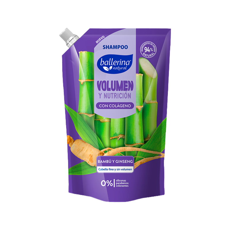 FOTOS SIN FONDO (10) Shampoo Ballerina Volumen y Nutrición 750 ml. - Imagen 1