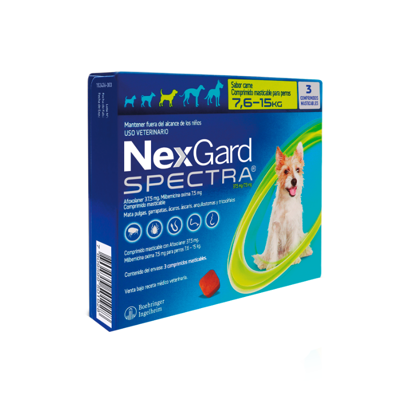 FOTOS SIN FONDO (3) Nexgard Spectra para perros de 7.6 a 15 Kg 3 comprimidos - Imagen 1