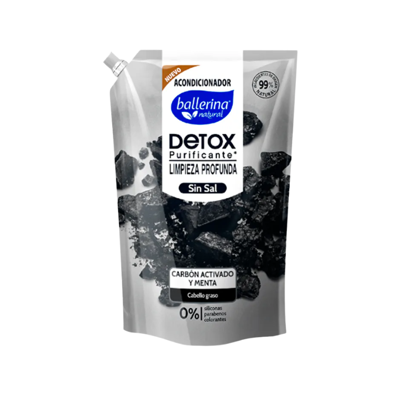 FOTOS SIN FONDO (6) Acondicionador Ballerina Detox Carbón Activado y Menta 750 ml. - Imagen 1