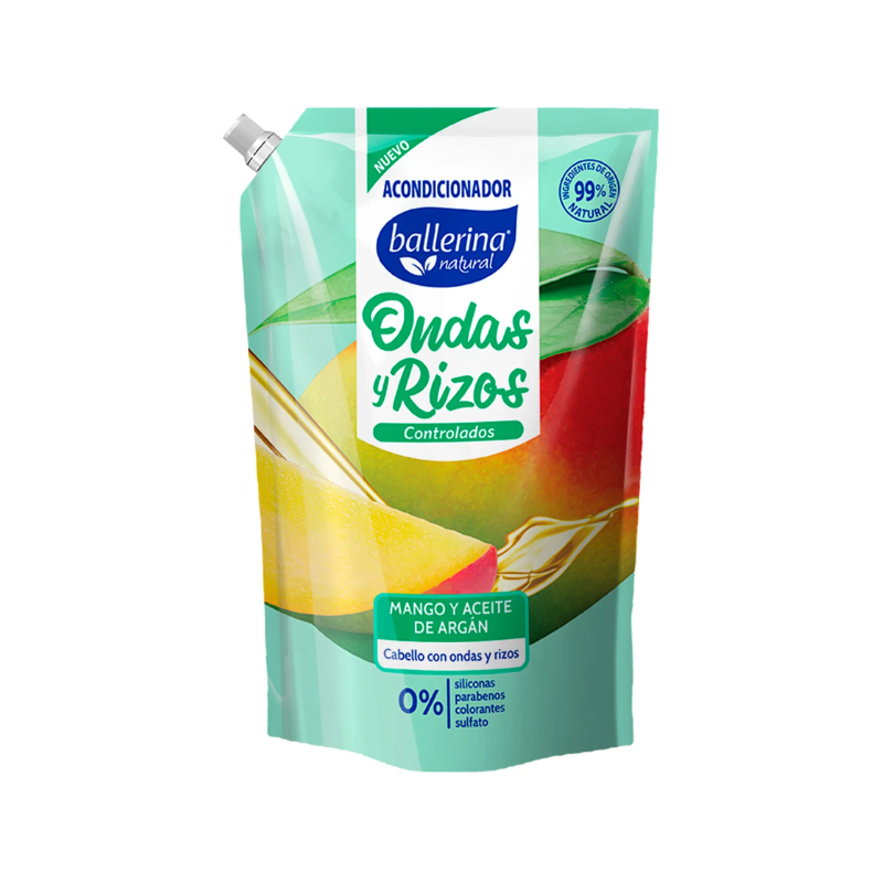 FOTOS SIN FONDO (8) Acondicionador Ballerina Ondas y Rizos Mango y Aceite de Argán 750 ml. - Imagen 1